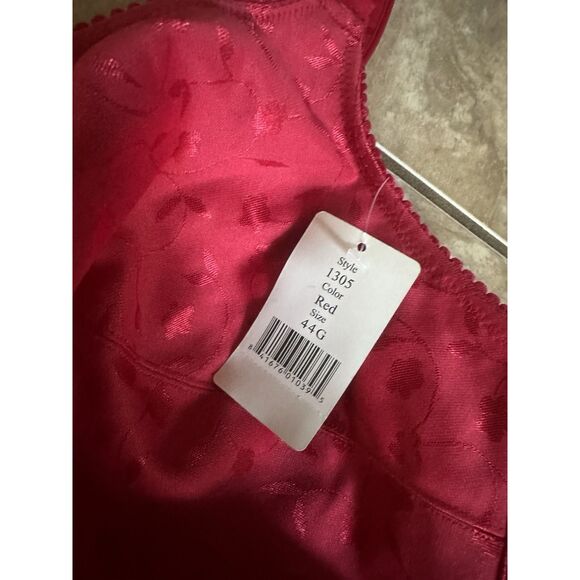 NWT Elila 44G Red Unlined Bra - Picture 2 of 4